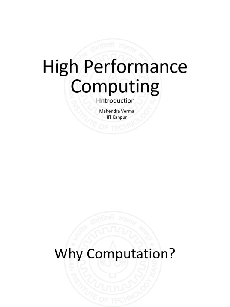 Week 1 Slides - Practical High Performance Computing | PDF | Central ...