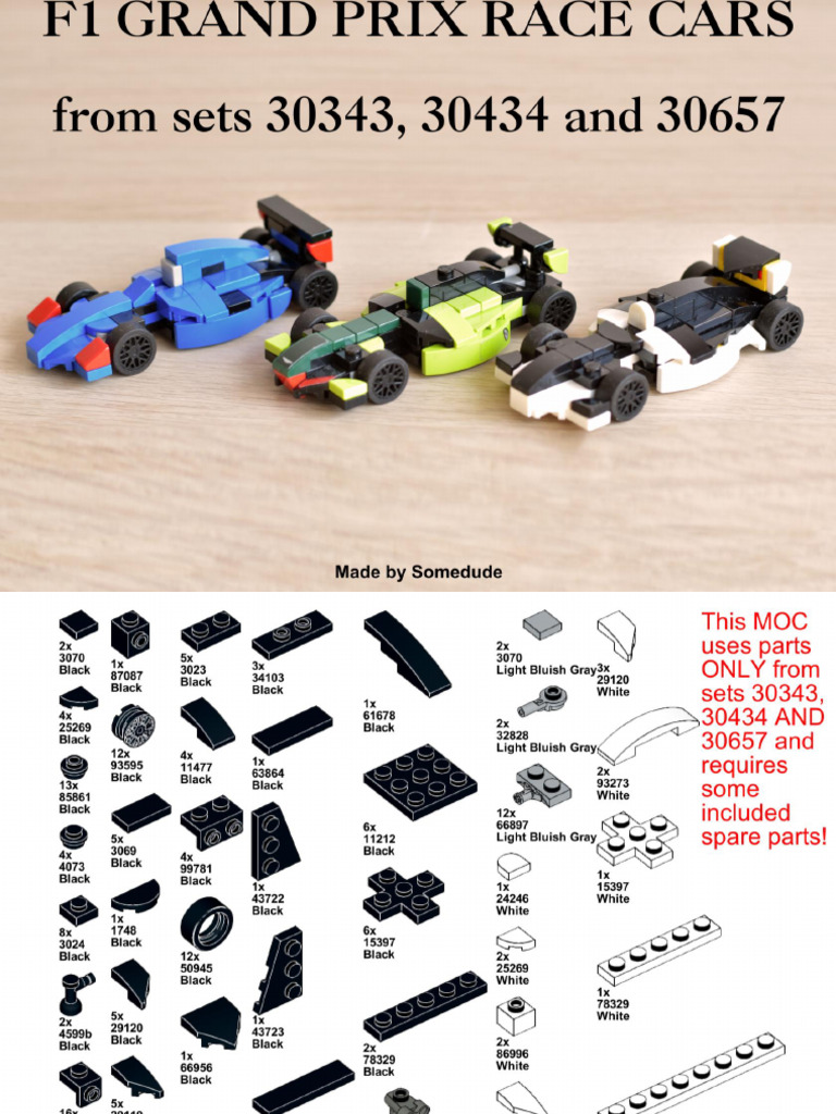 MOC-196250_SomeDude_F1_race_cars_from_30343_30434_30657 | PDF