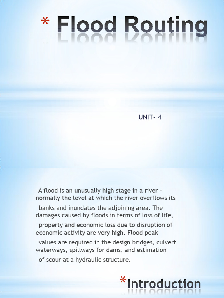 Floodrouting | PDF | Flood | Discharge (Hydrology)