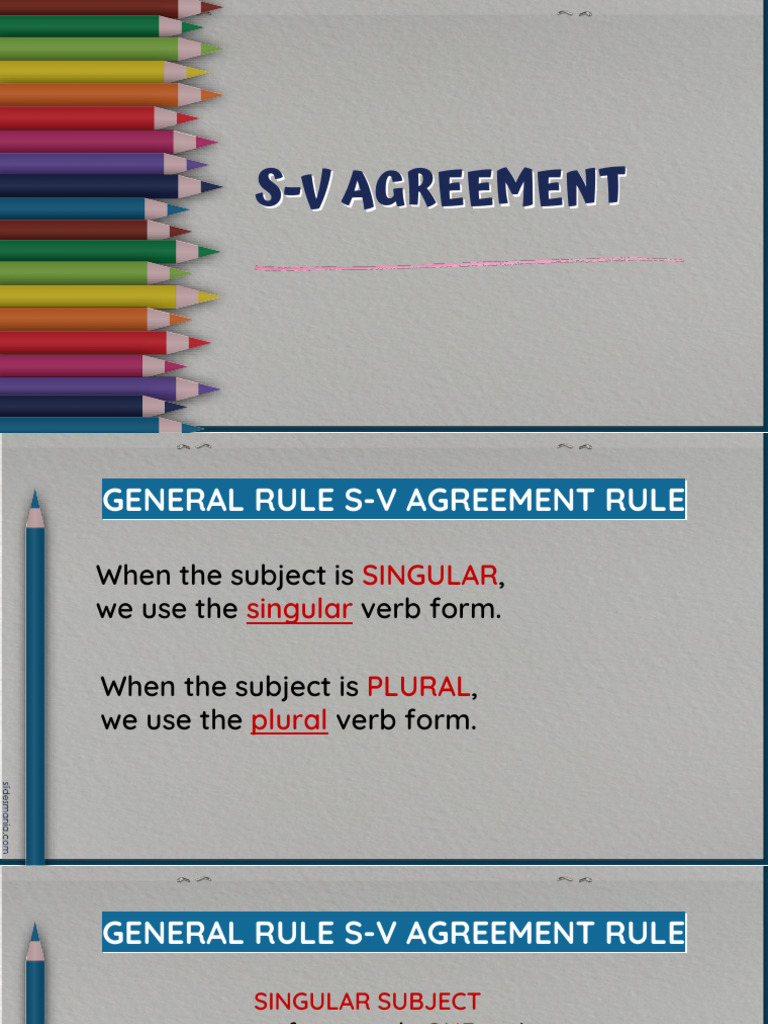 s v Agreement Newest | PDF | Grammatical Number | Plural