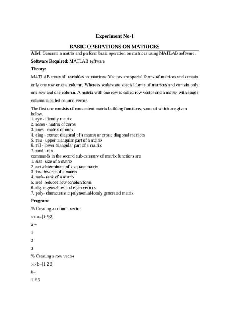 Experiment 1 | PDF
