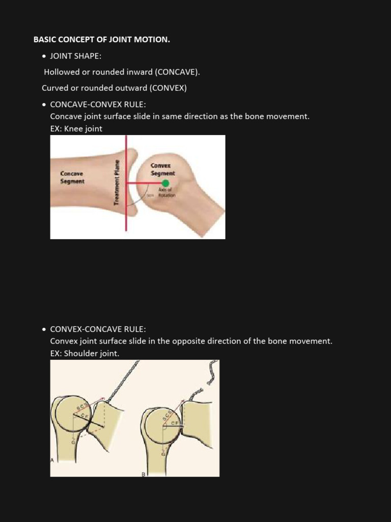 Basic Concept of Joint Motion | PDF