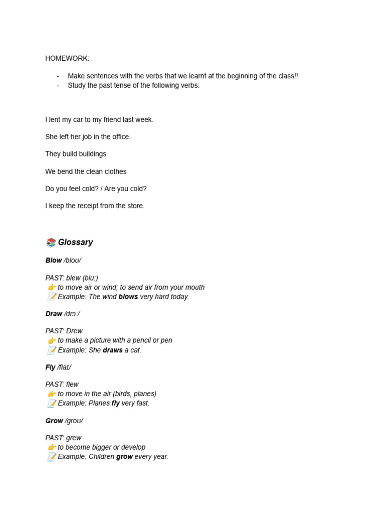 Manu Clase 28 - 01 | PDF | Verb | Linguistics