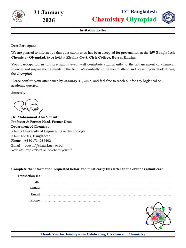 Invitation Letter | PDF