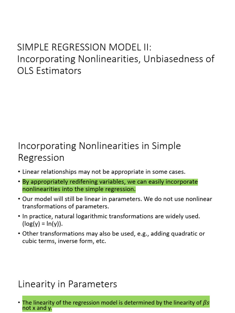 4 Simple Regression Part 2 | PDF | Estimator | Bias Of An Estimator