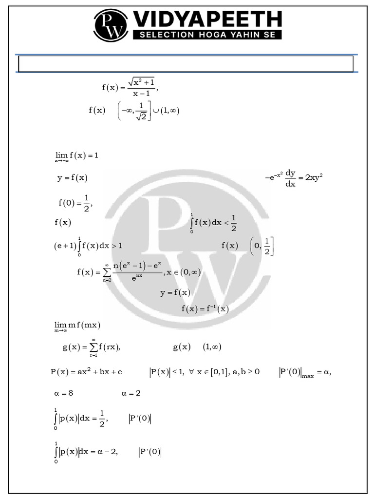 Quiz-03 Mathematics Question Paper | PDF | Polynomial | Function ...