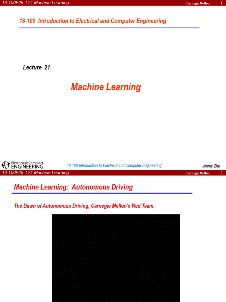 18100F25-L21-ML | PDF | Machine Learning | Artificial Intelligence