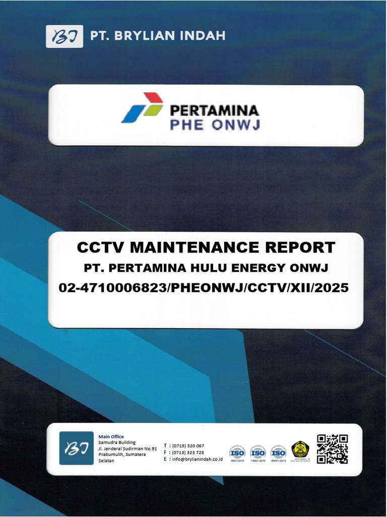 Cctvmaintenance Report 02 4710006823 Pheonwj CCTV Xii 2025 | PDF