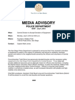Media Advisory: Police Department