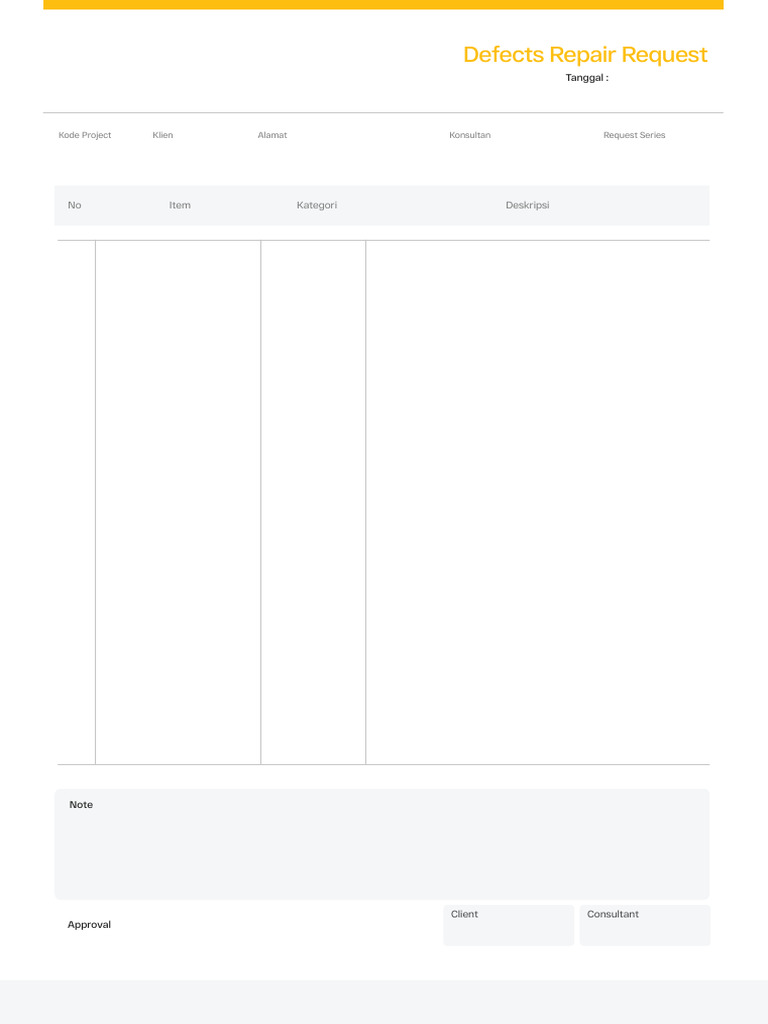 Defect Form | PDF