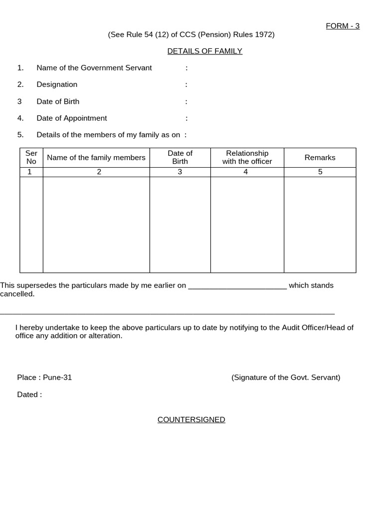 Family Details Forms (Version 1.01) | PDF | Justice | Crime & Violence