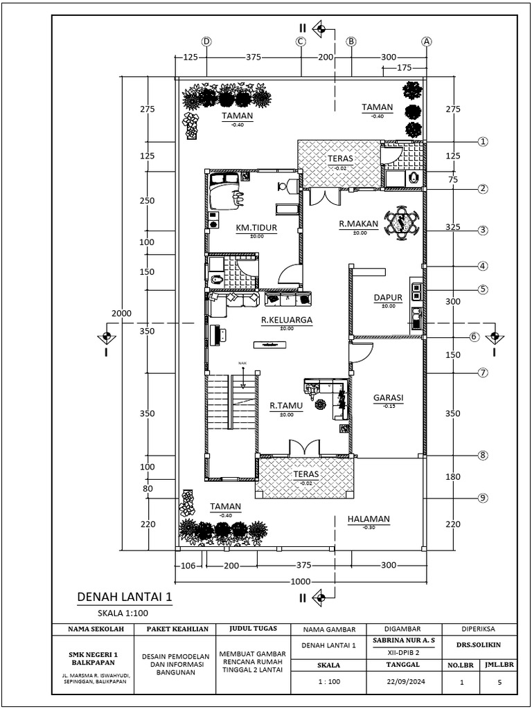 Rencana Rumah 2 Lantai Sabrina 12 Dpib 2 | PDF