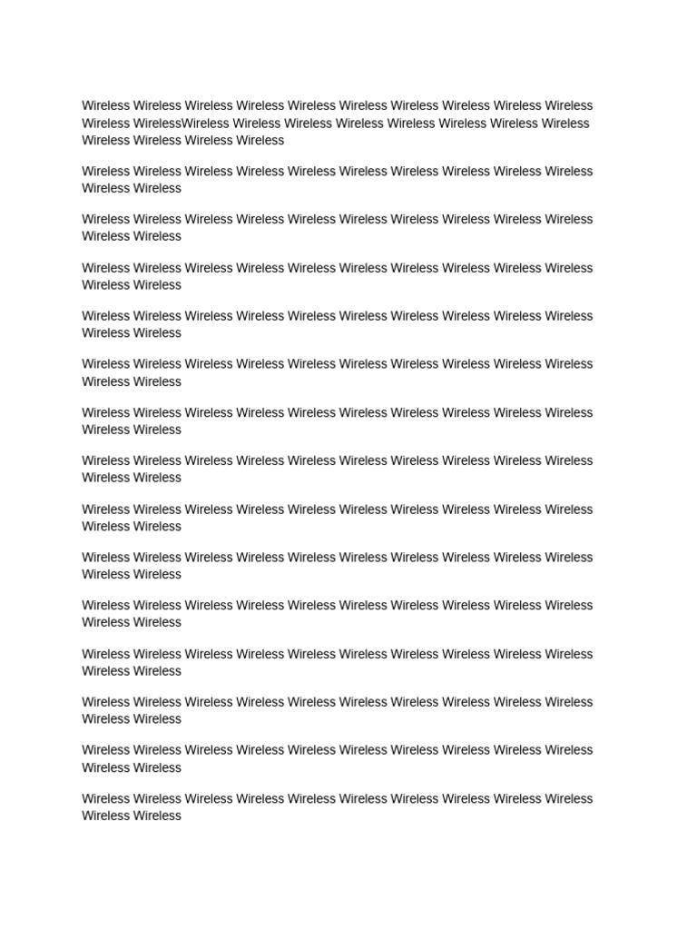 Wireless | PDF