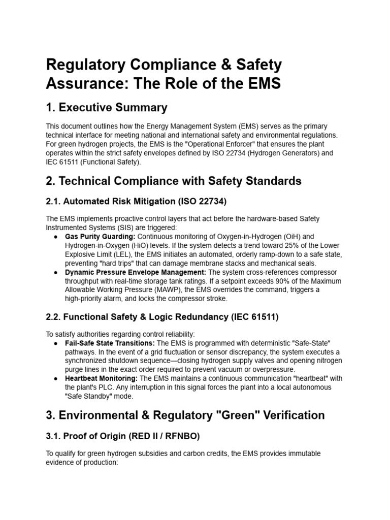 EMS Regulatory & Safety Case (1) | PDF | Electrical Grid | Safety