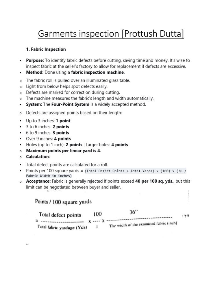 Garments Inspection | PDF | Seam (Sewing) | Sewing