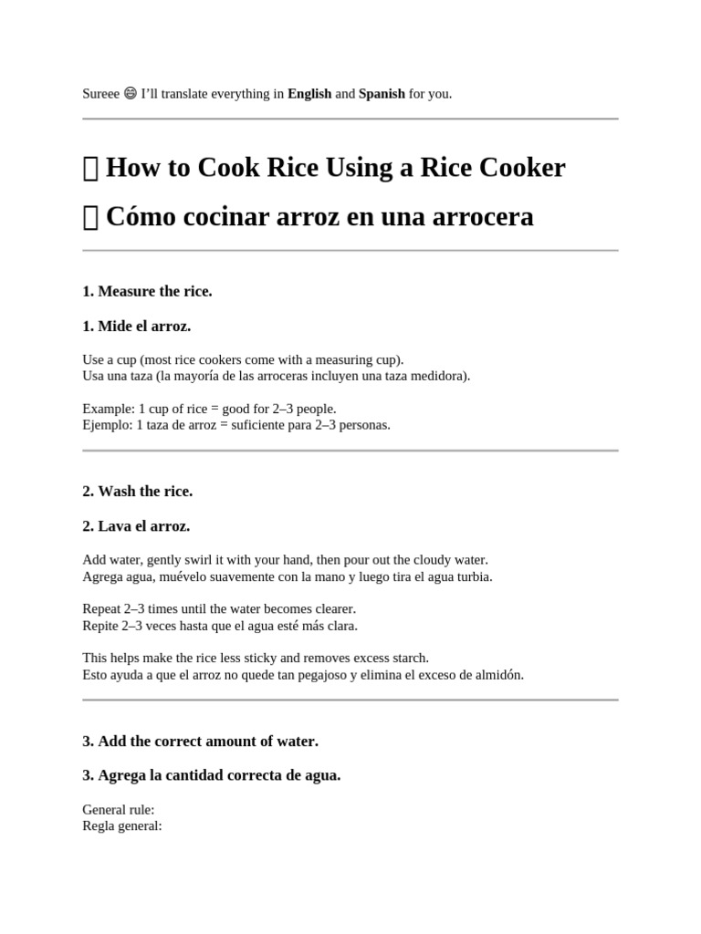 Cooking Rice | PDF