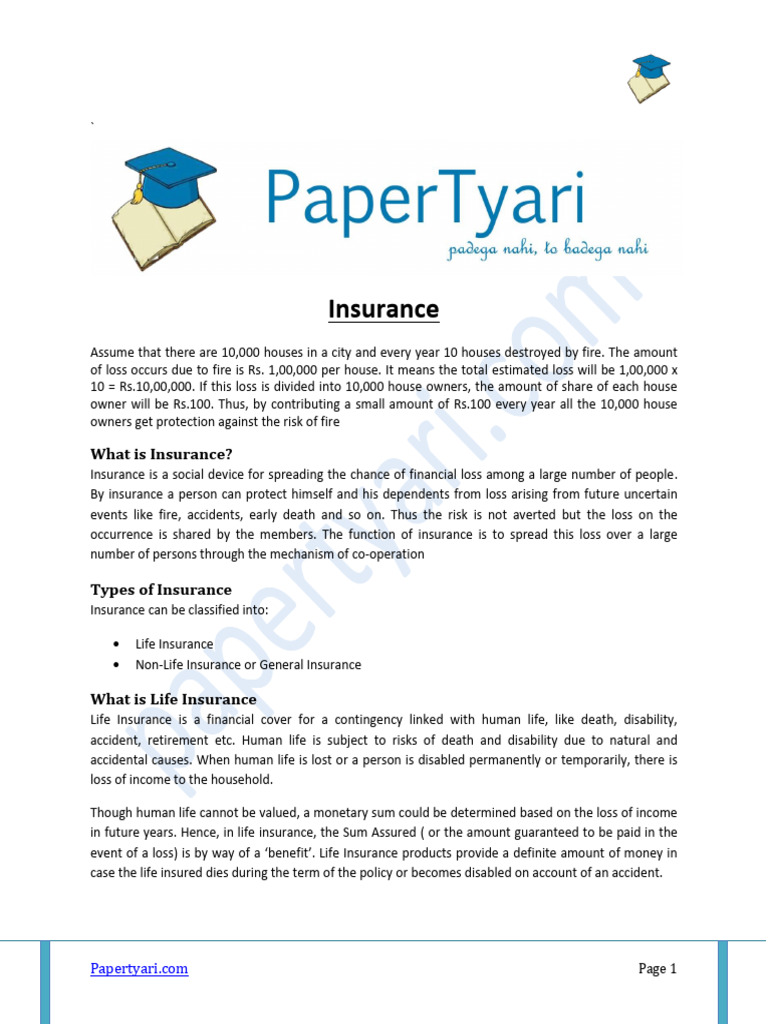 14 Insurance - Papertyari | PDF | Insurance | Life Insurance