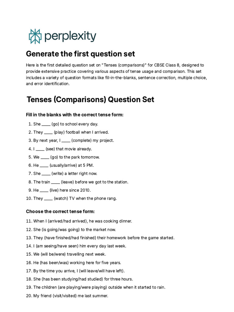 Generate The First Question Set | PDF | Language Mechanics | Syntax