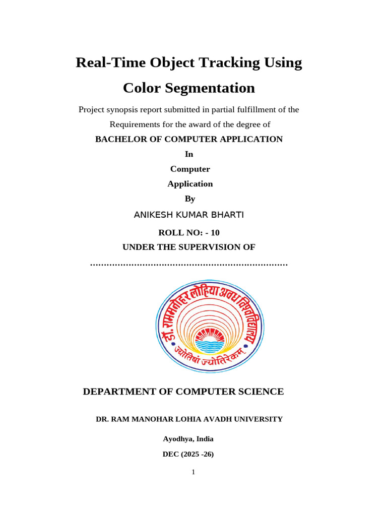 Real-Time Object Tracking Using Color Segmentation (MATLAB) Project ...