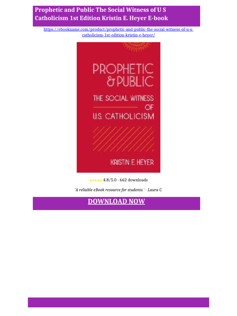 Prophetic and Public The Social Witness of U S Catholicism 1st Edition ...