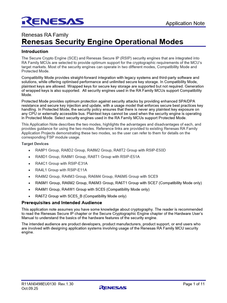 r11an0498eu0130 Ra Security Engine Operational Modes | PDF | Key ...
