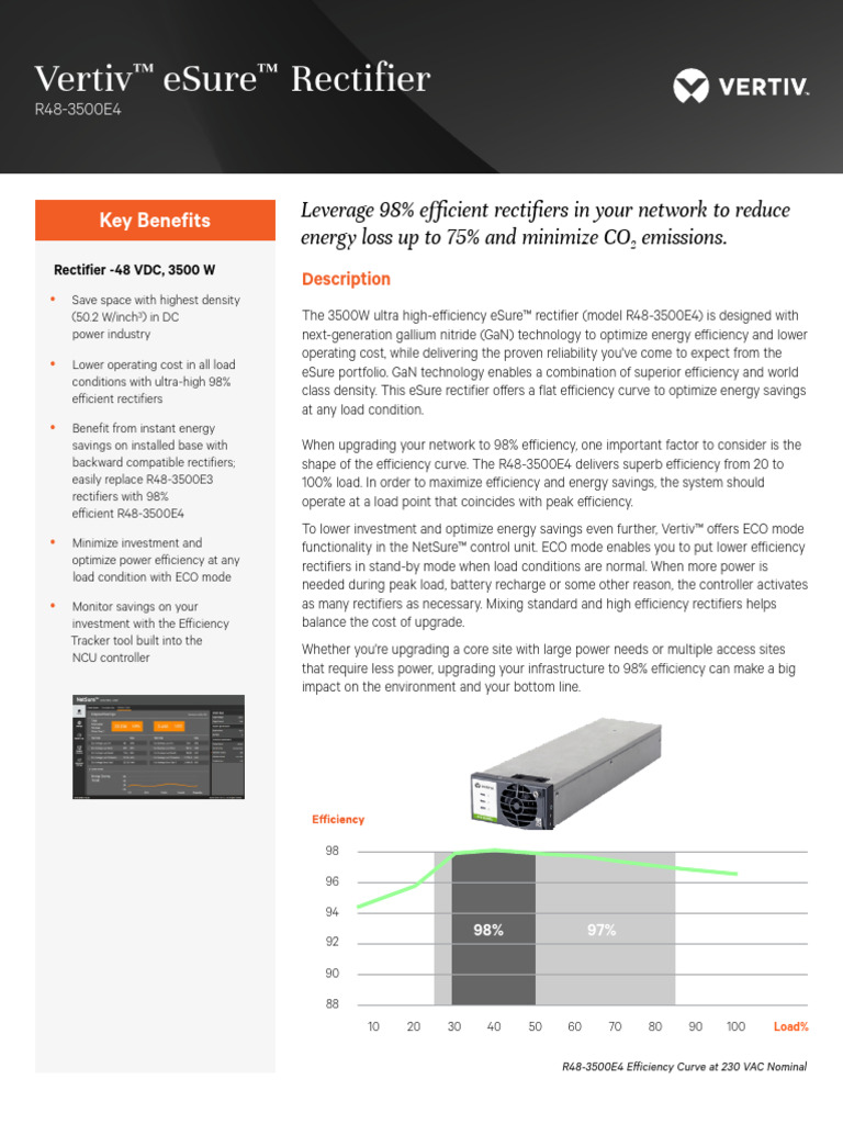 Virtiv r48 3500e4 Rectifier Ds en GL DC | PDF | Alternating Current ...