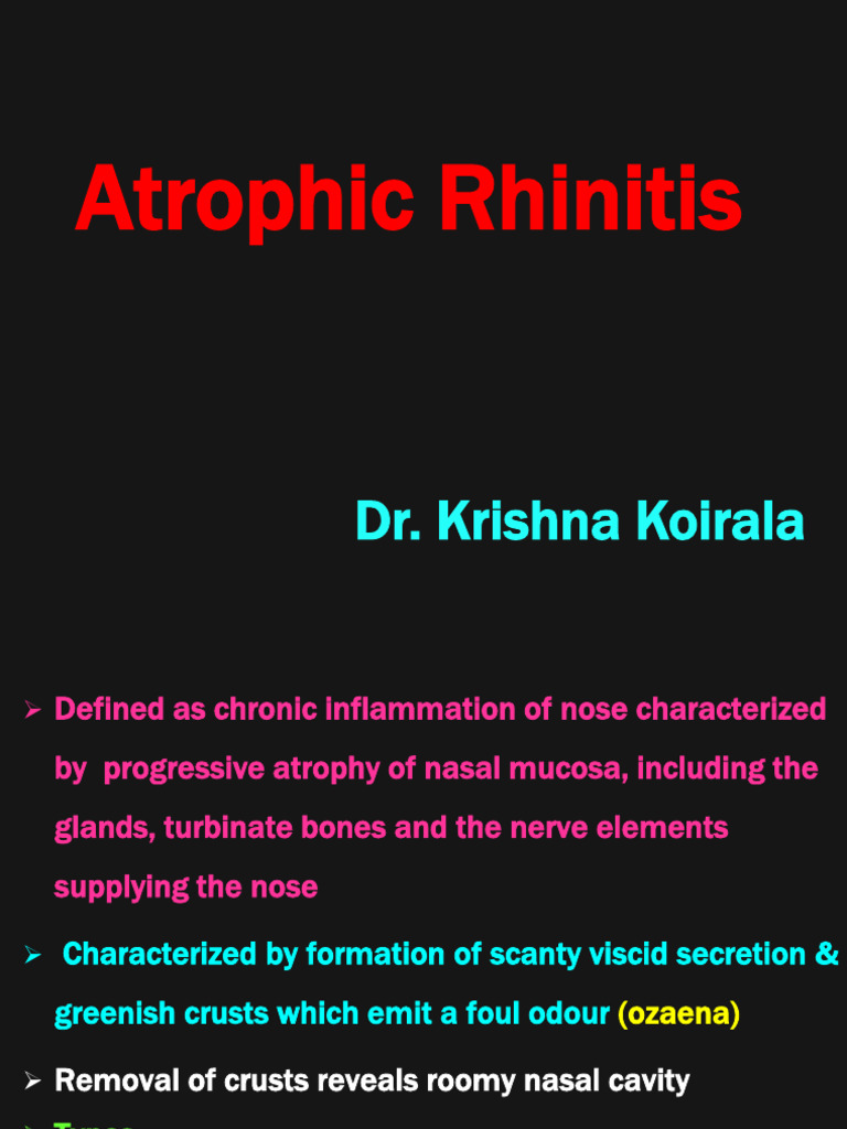 atrophicrhinitis-200704032800 | PDF | Human Nose | Olfactory System