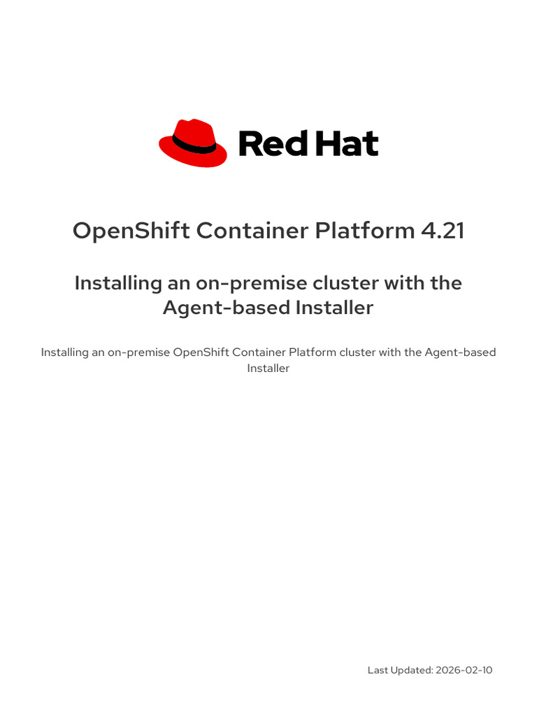 OpenShift Container Platform-4.21-Installing An On-Premise Cluster With ...