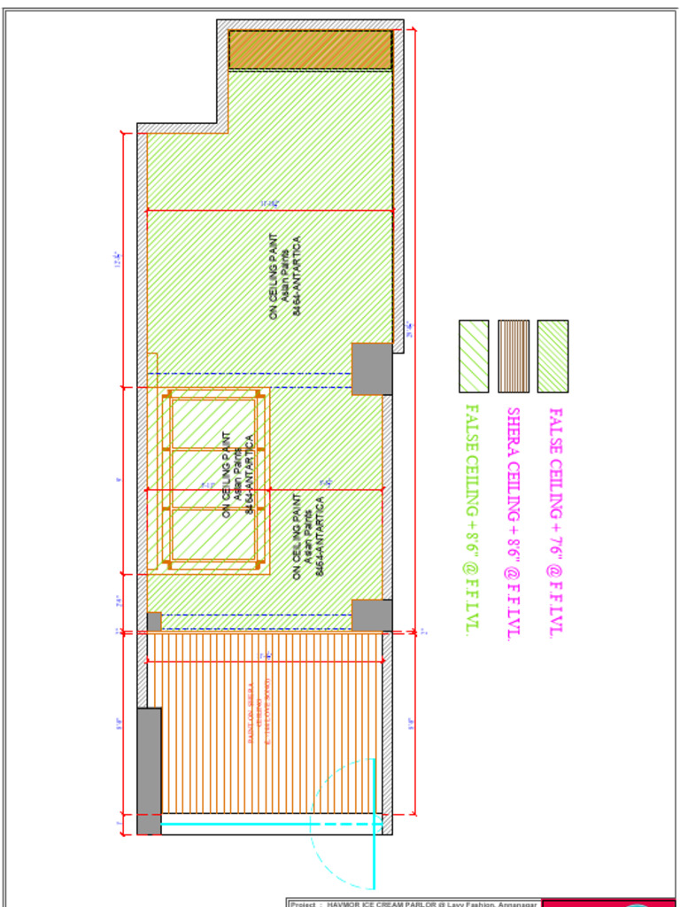 False Ceiling Detail Plan | PDF | Ice Cream | Frozen Desserts