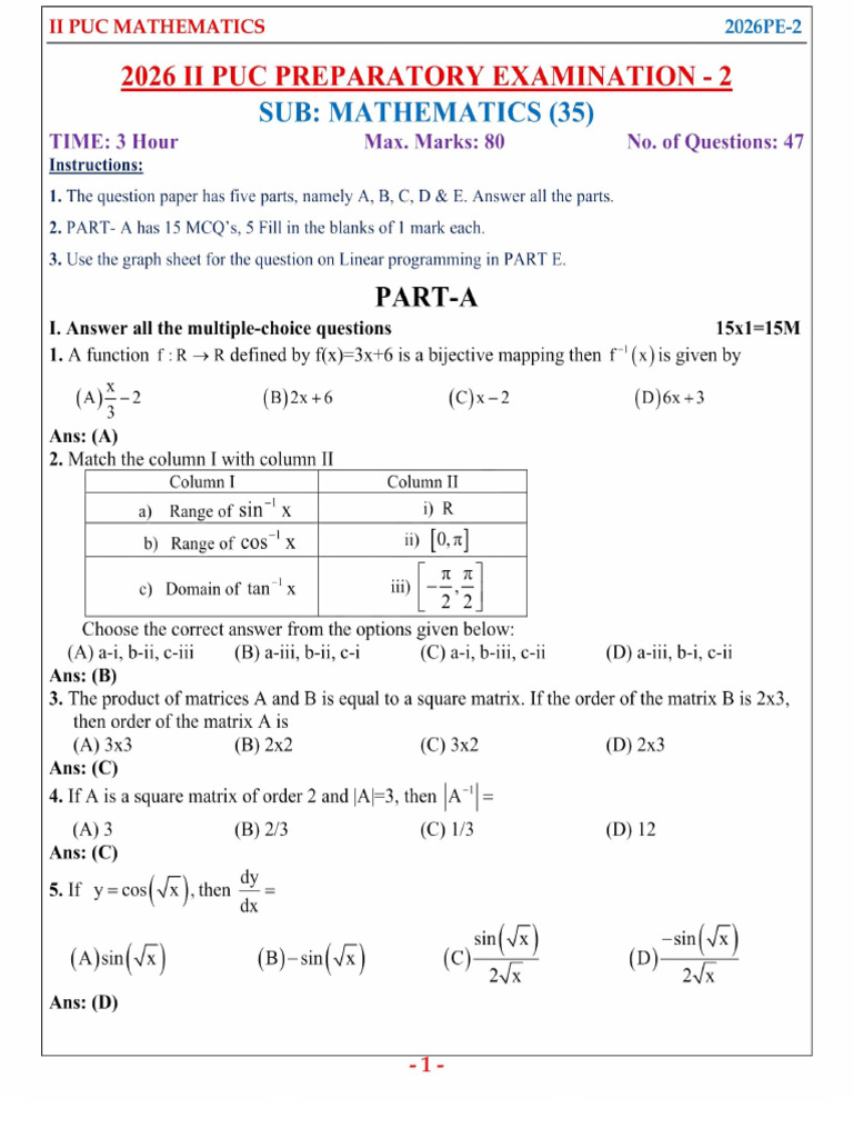 2nd Puc Formula | PDF