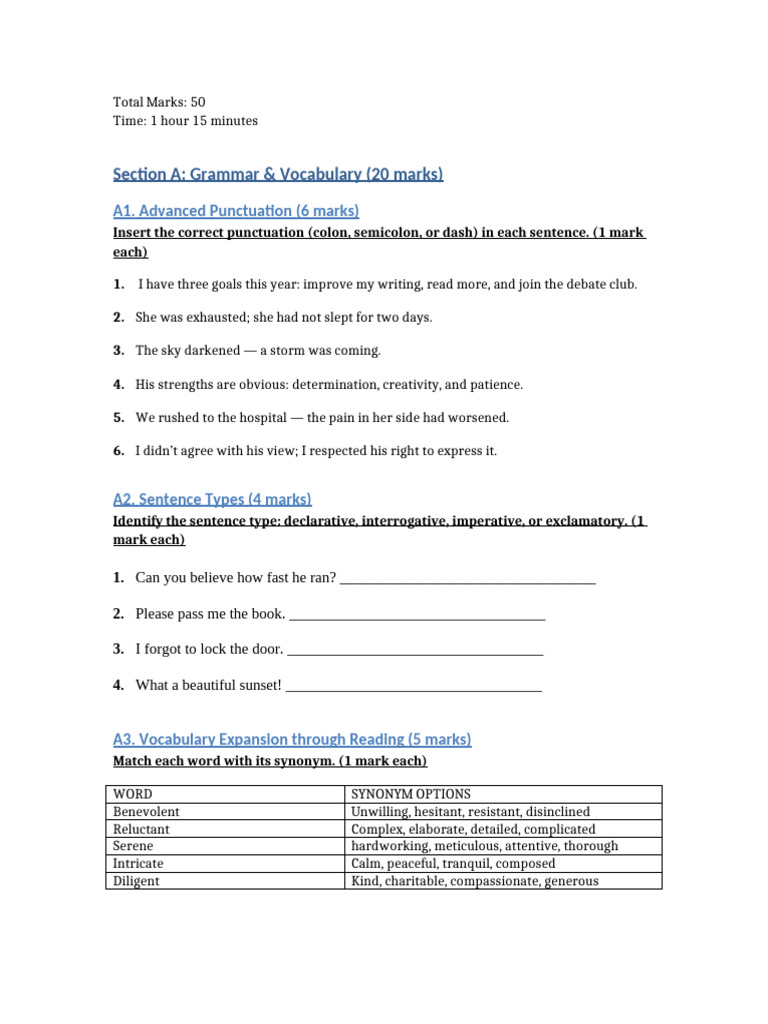 Year 8 English Assessment Cambridge | PDF | Linguistics
