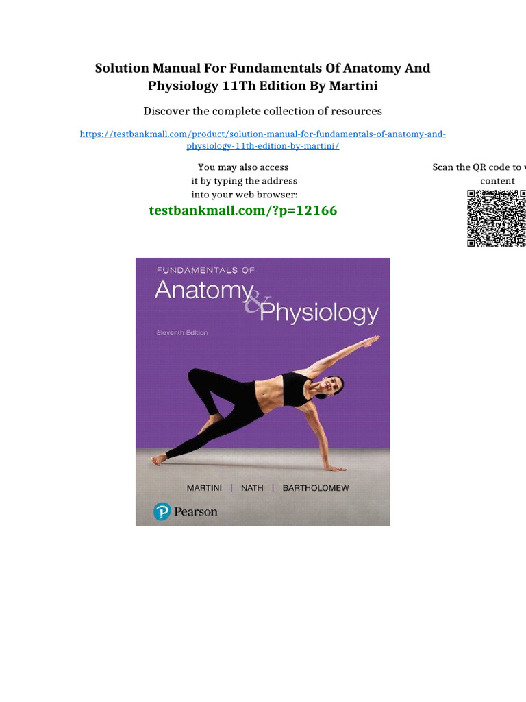 Solution Manual For Fundamentals of Anatomy and Physiology 11th Edition ...