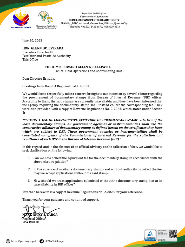Documentary Stamp INquiry | PDF