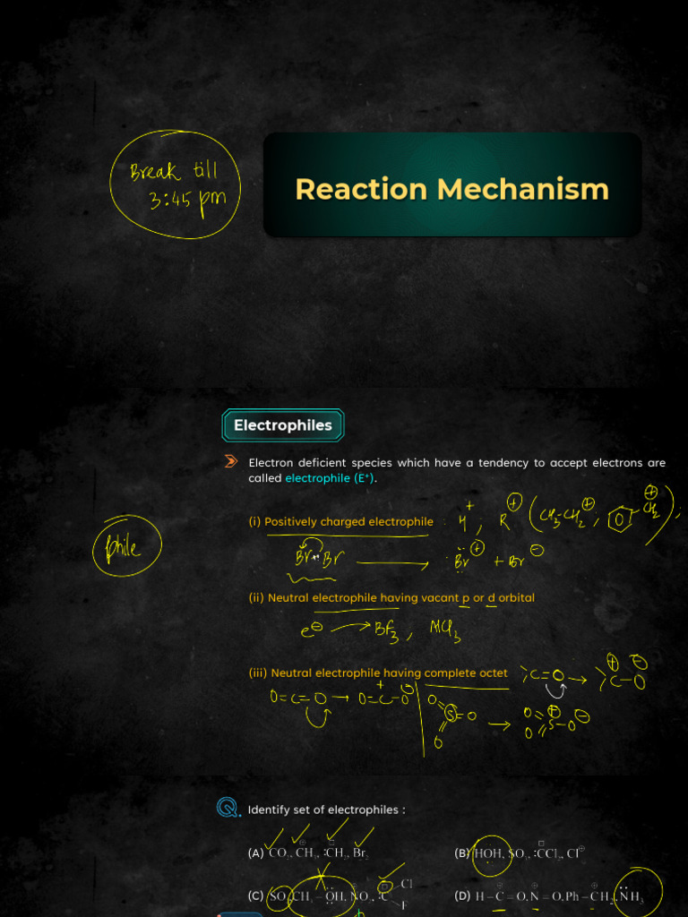 Reaction Mechanism Allen JEE | PDF | Chemical Reactions | Unit Processes