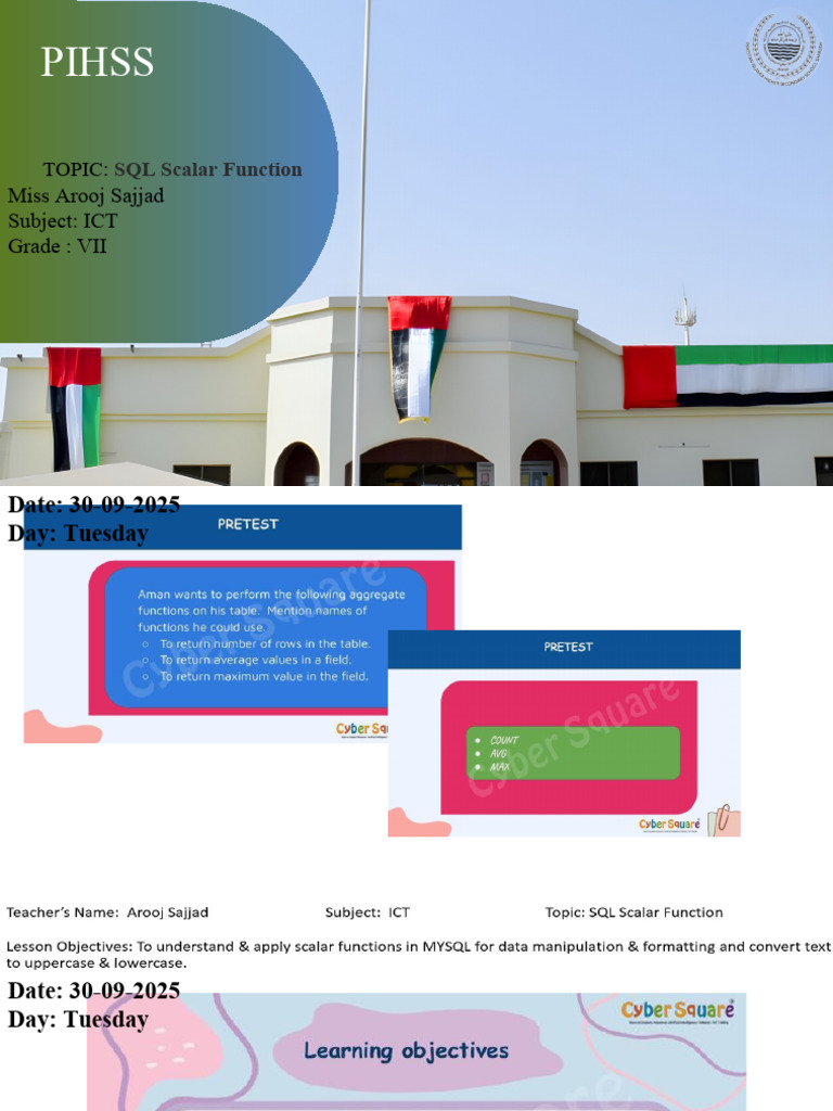 Module 6 PPT 2 SQL Scalar Functions | PDF | Mathematics | Databases