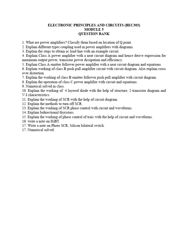 EPC Module5 QB | PDF