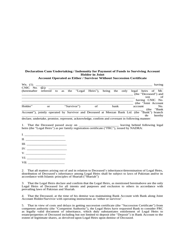 Declaration Cum Undertaking | PDF | Civil Law (Common Law) | Private Law