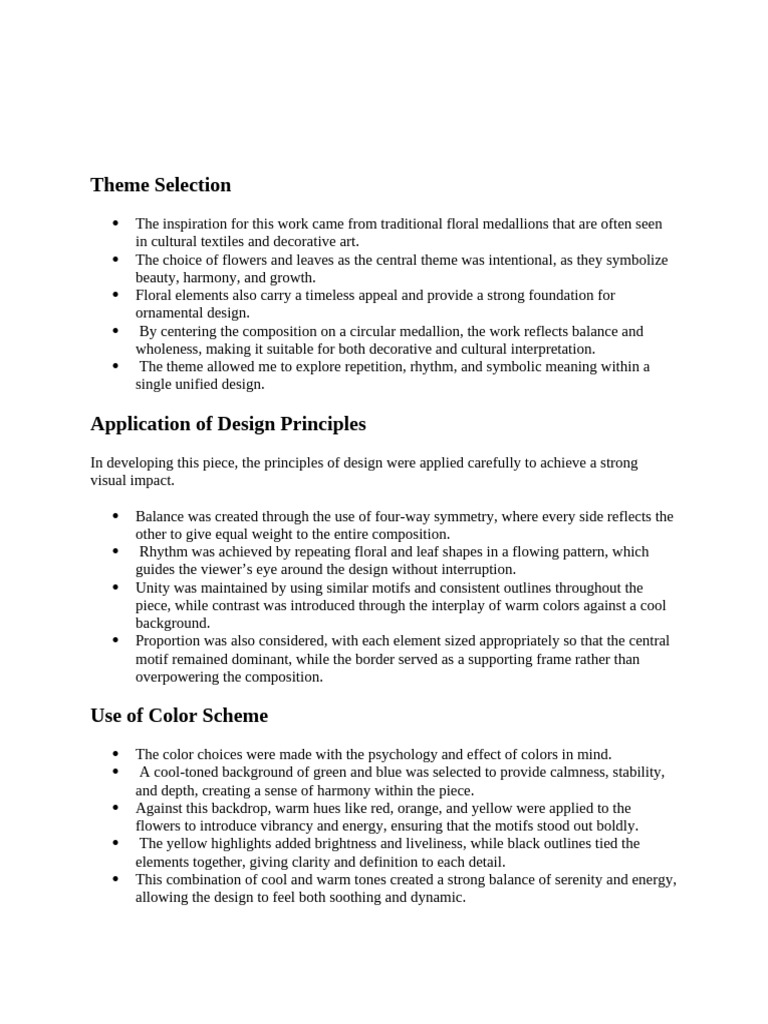 Final Project Basic Design | PDF | Composition (Visual Arts) | The Arts
