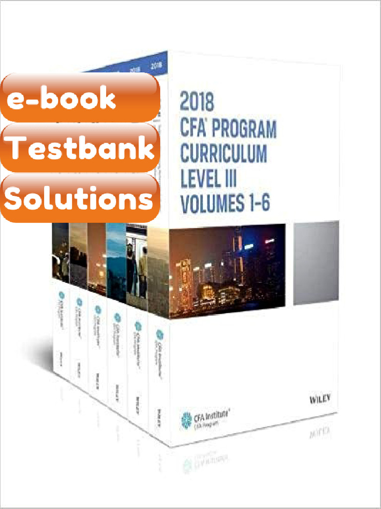 CFA Program Curriculum 2018 Level III Volumes 16 by CFA Institute ...