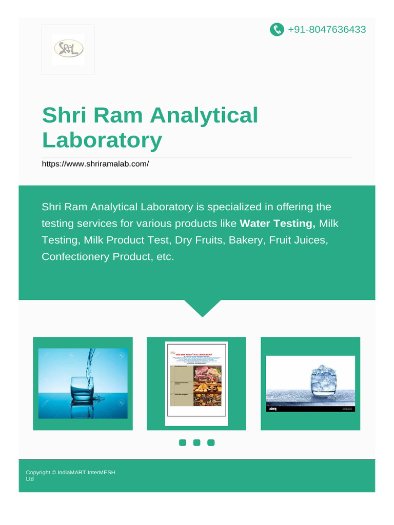 Shri Ram Analytical Laboratory | PDF | Drink | Foods