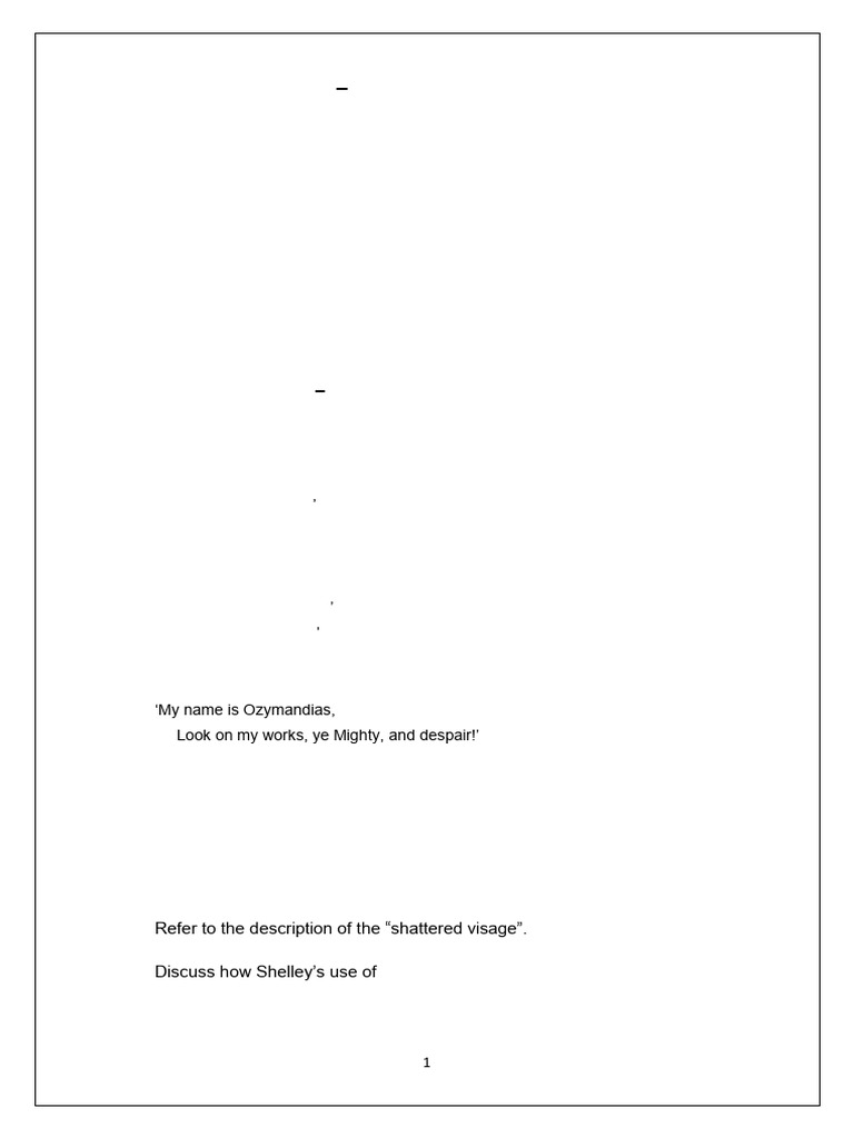 Mock Poetry Section - Paper 1 Practice | PDF | Poetry