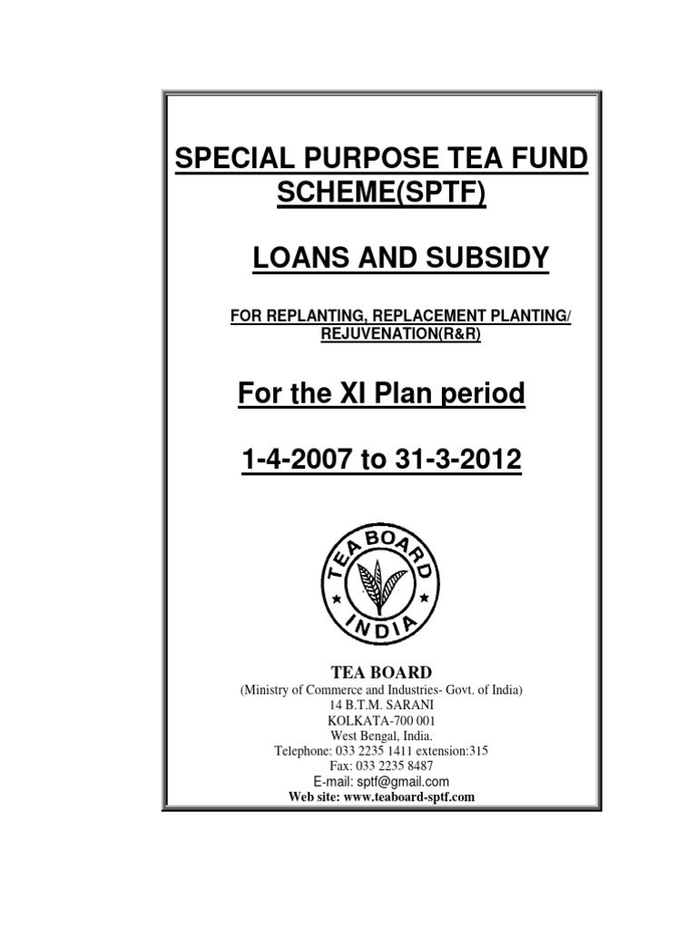 Special Purpose Tea Fund 2007 | PDF | Loans | Interest