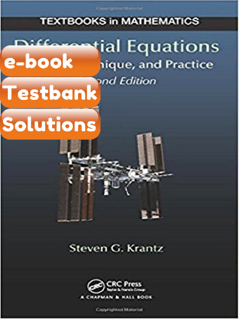 Testbank Differential Equations Theory Technique and Practice 2nd ...
