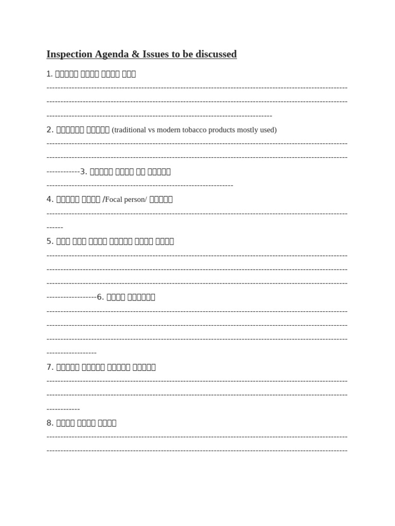 Inspection Checklist 1 | PDF