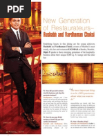 New Generationof Restaurateurs - Rushabh and Vardhaman Choksi