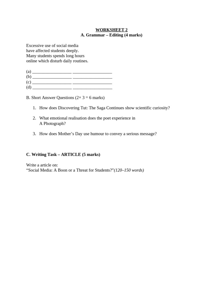 Worksheet 2 | PDF