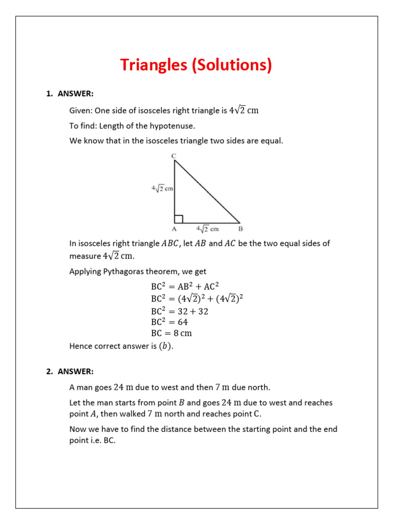 Triangles (76Q) Solution - 76018894 - 2026 - 01 - 23 - 07 - 09 | PDF ...
