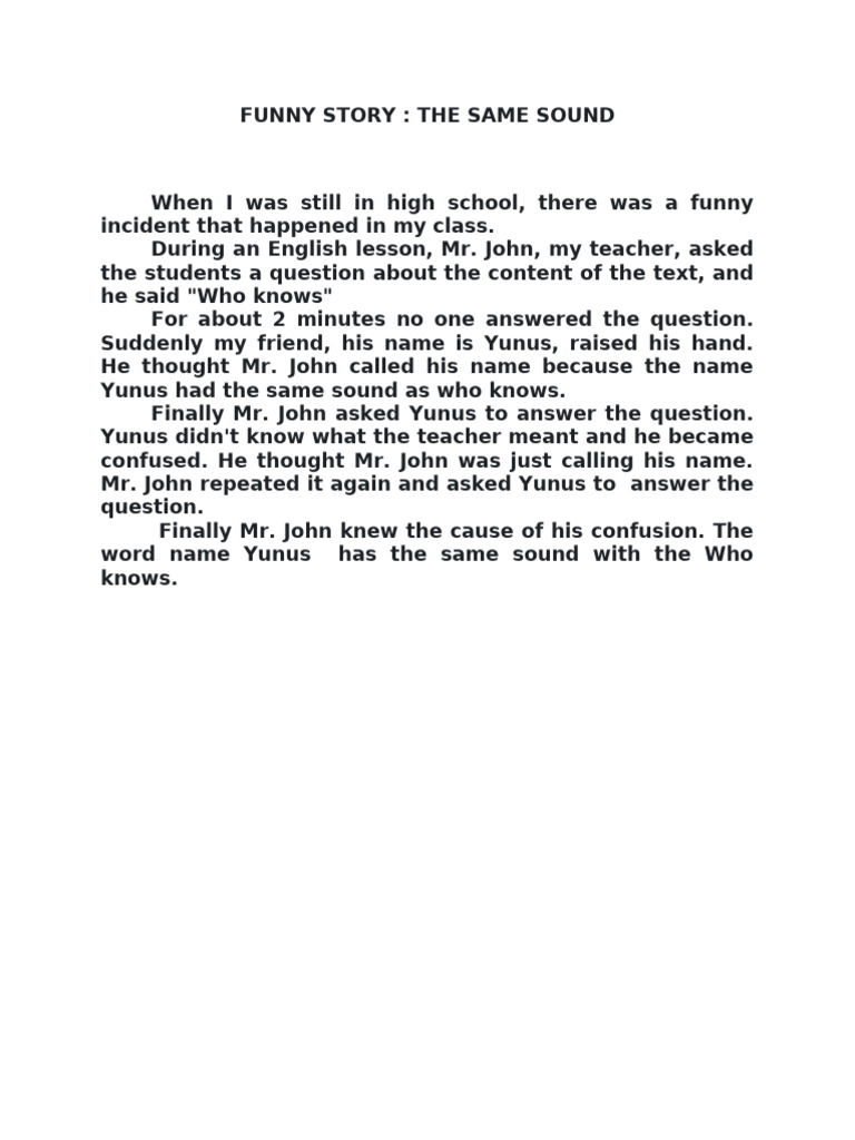 Funny Story | PDF