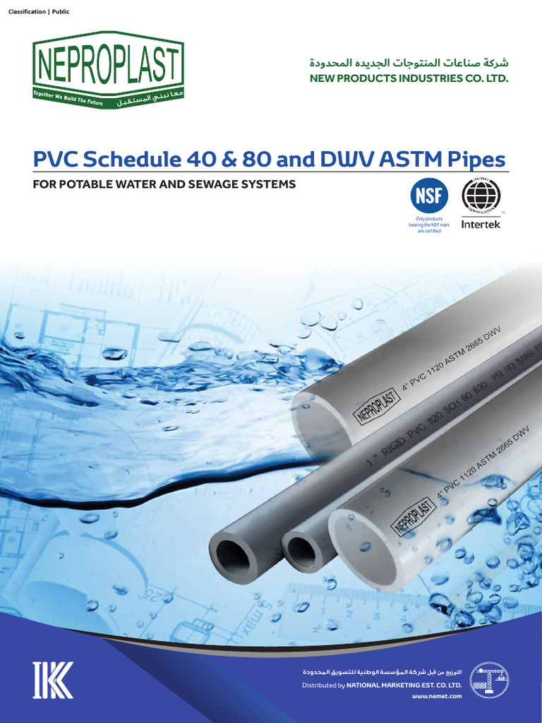 SCH 40-80&DWV Pipes Catalogue | PDF | Pipe (Fluid Conveyance) | Plumbing