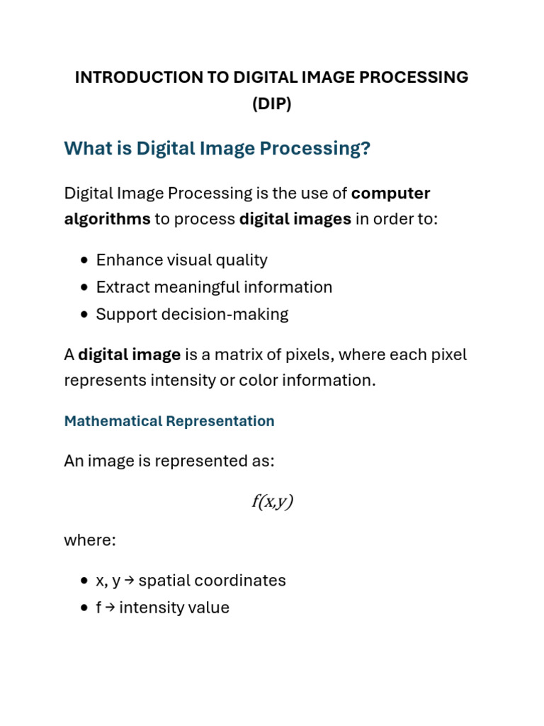 Introduction To Digital Image Processing (Dip) | PDF | Digital Image ...